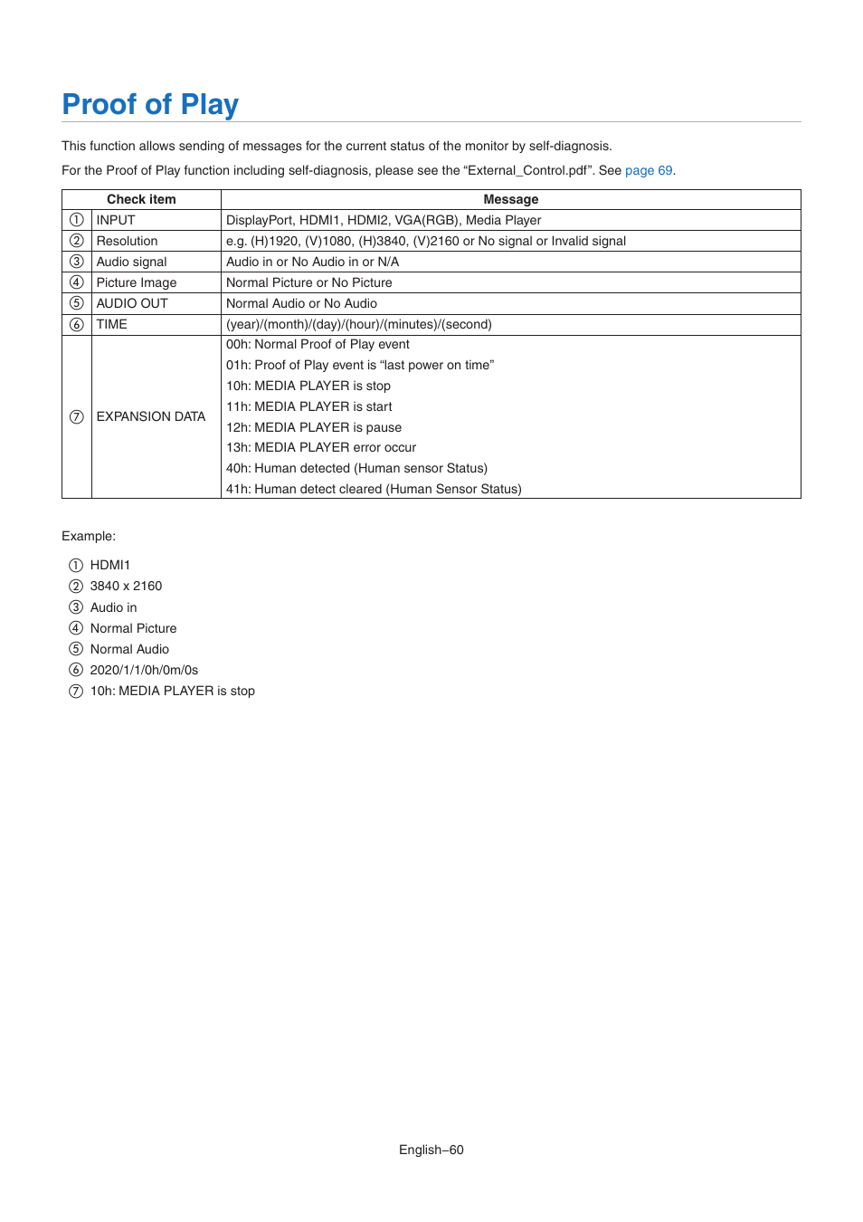 Proof of play | NEC M Series 32" Commercial PCAP Touchscreen Display User Manual | Page 64 / 90