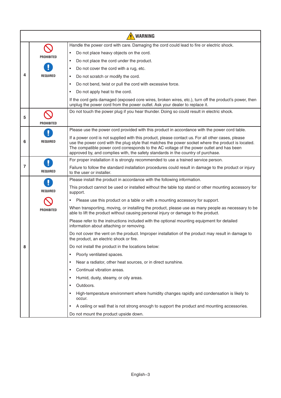 NEC M Series 32" Commercial PCAP Touchscreen Display User Manual | Page 7 / 90