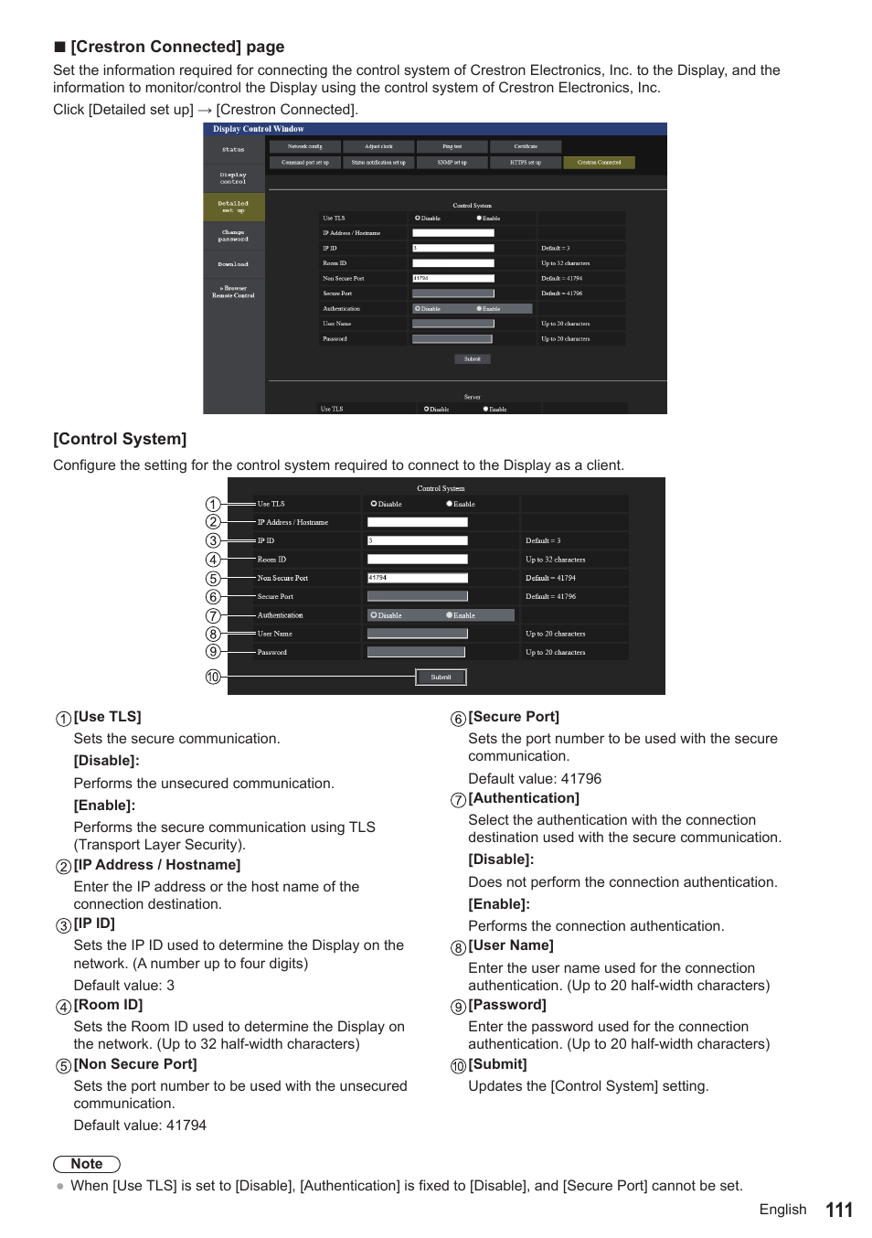 Panasonic TH-86EQ2W 85.6" 4K Digital Signage Display User Manual | Page 111 / 178