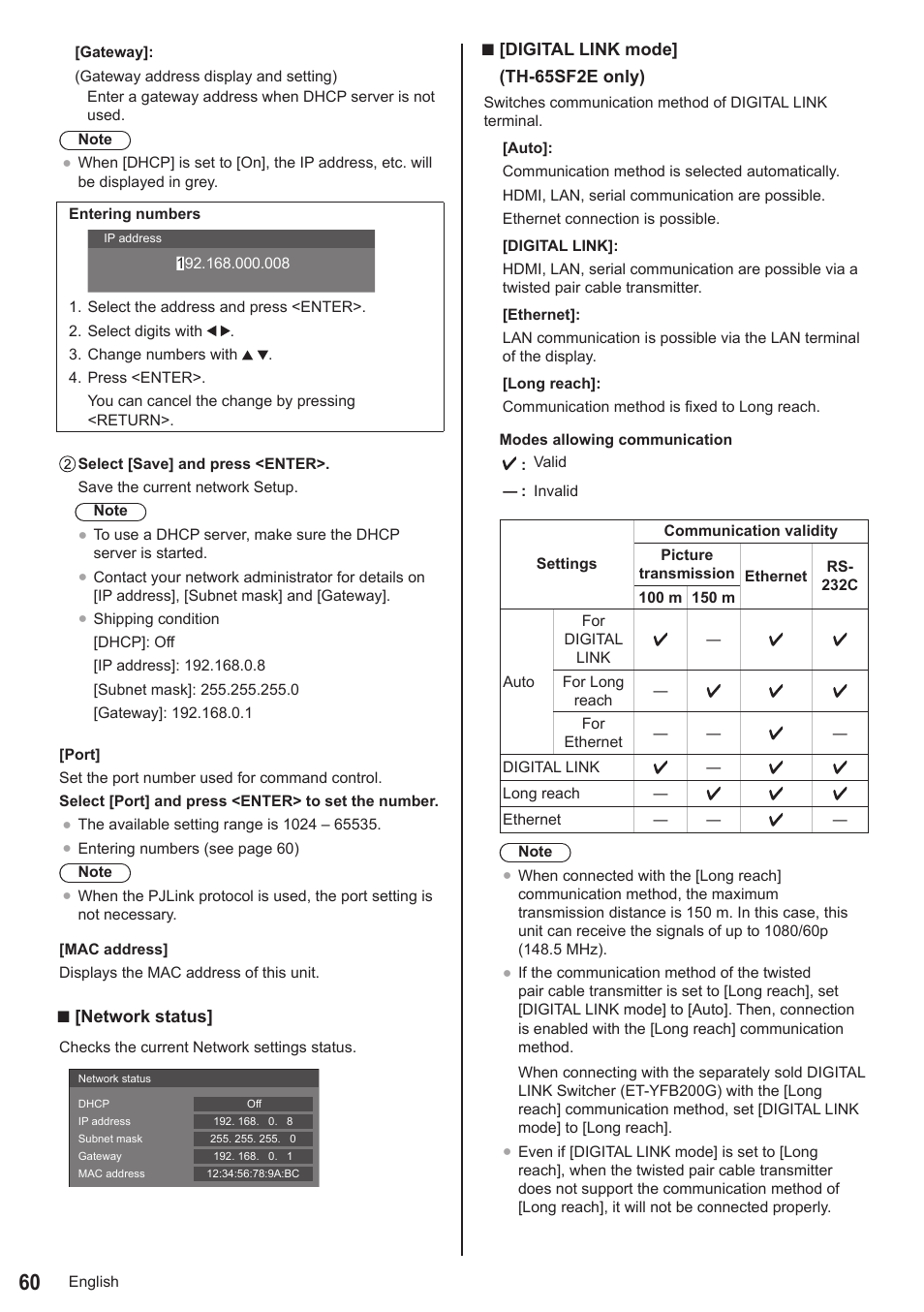 Panasonic LinkRay 70" Class Full HD Commercial LED Display User Manual | Page 60 / 127