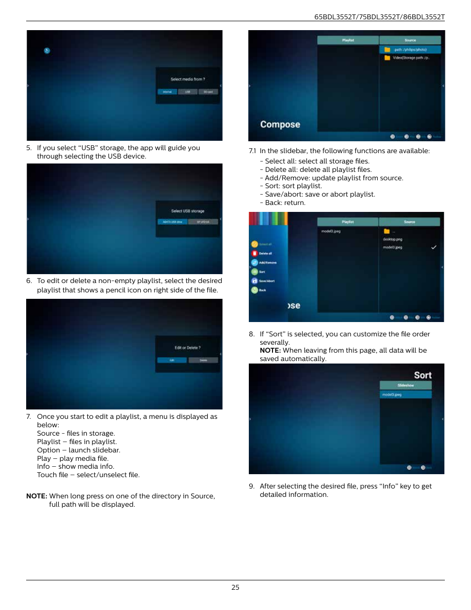 Philips T-Line 65BDL3552T 65" 4K Digital Signage Touchscreen Display User Manual | Page 37 / 63