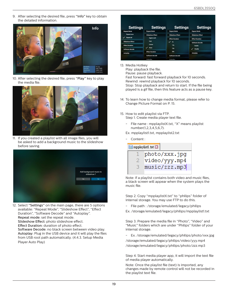 Philips Q-Line 65BDL3550Q 65" 4K IPS Digital Signage Display User Manual | Page 30 / 68