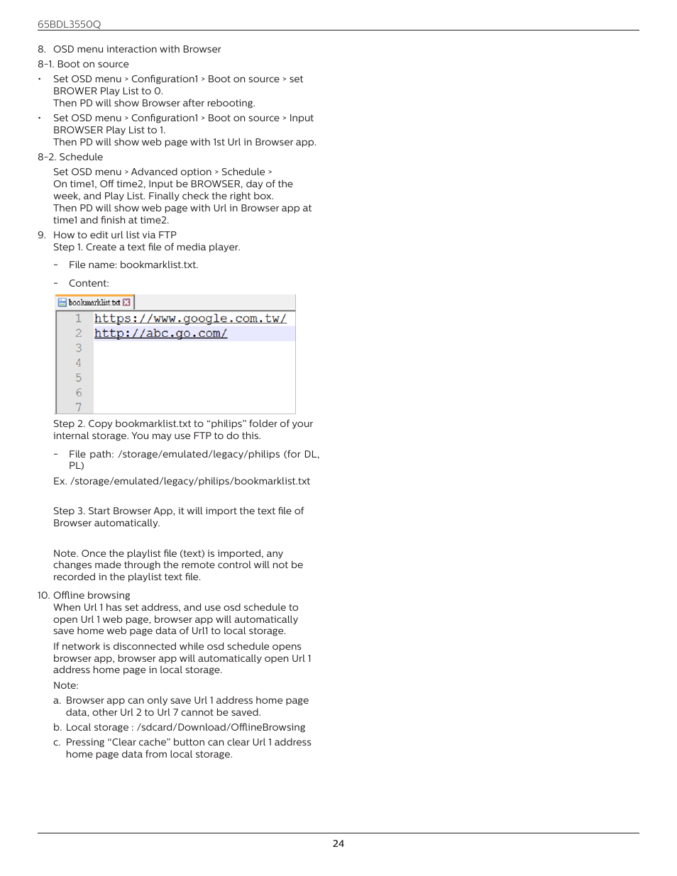 Philips Q-Line 65BDL3550Q 65" 4K IPS Digital Signage Display User Manual | Page 35 / 68