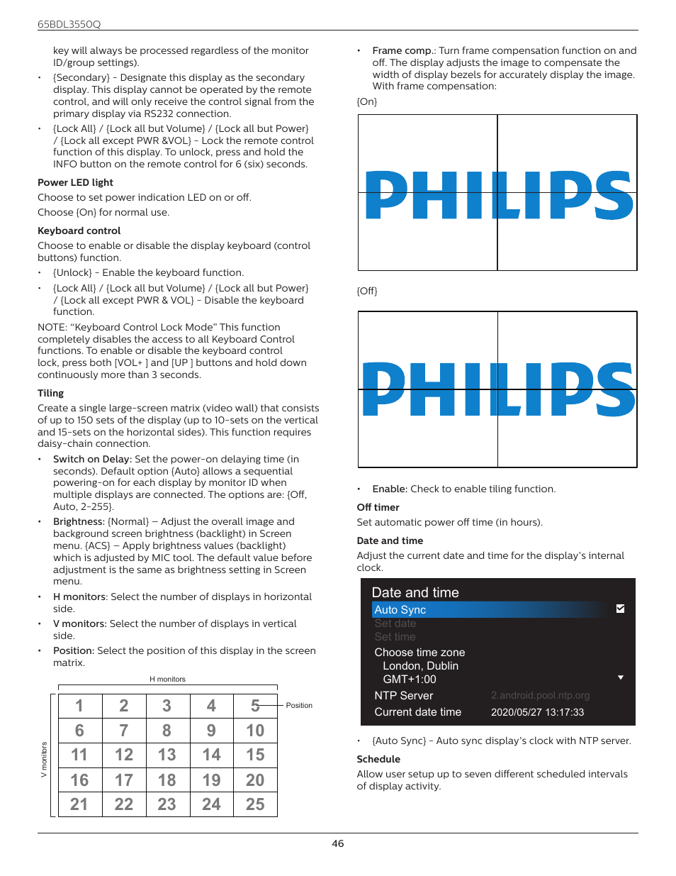 Philips Q-Line 65BDL3550Q 65" 4K IPS Digital Signage Display User Manual | Page 57 / 68