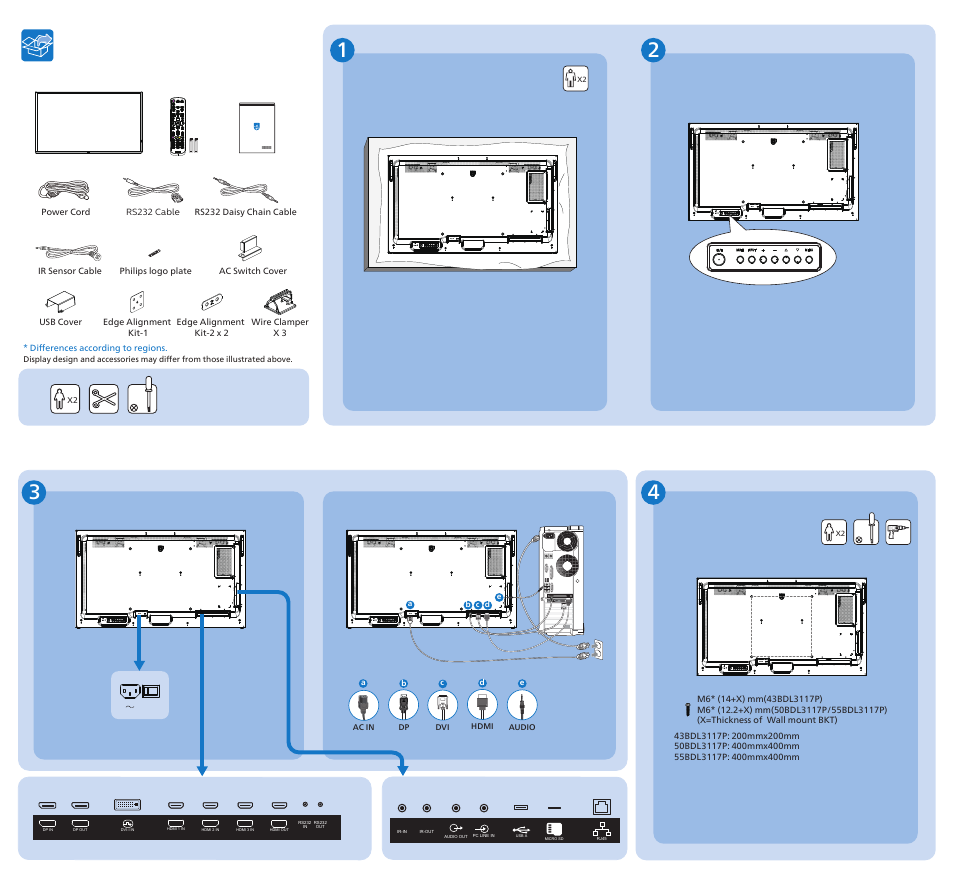 Philips P-Line 50BDL3117P 50" 4K UHD Digital Signage Display User Manual | 2 pages