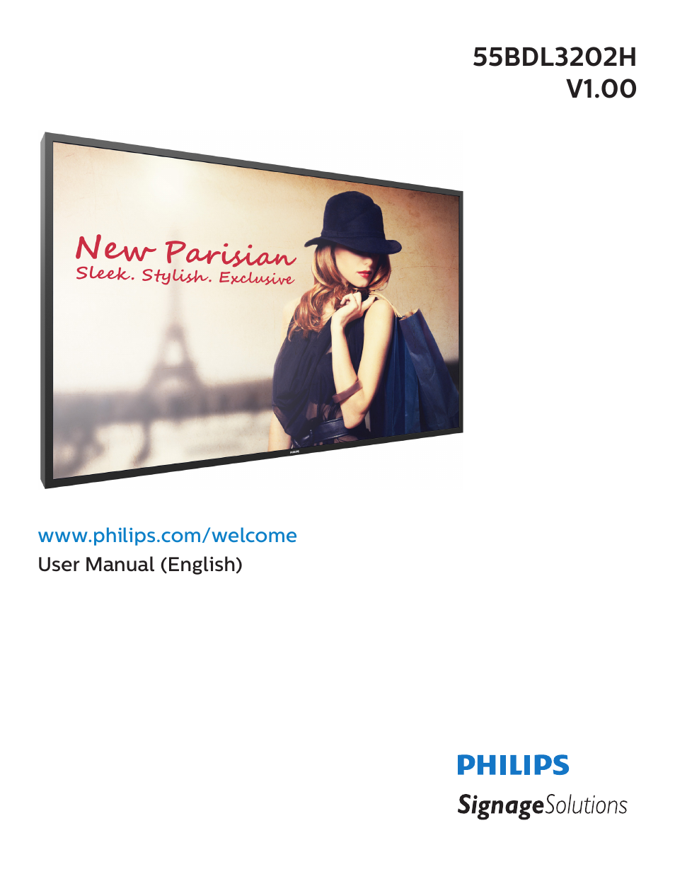 Philips H-Line 55BDL3202H 55" Full HD Digital Signage LED Display User Manual | 47 pages