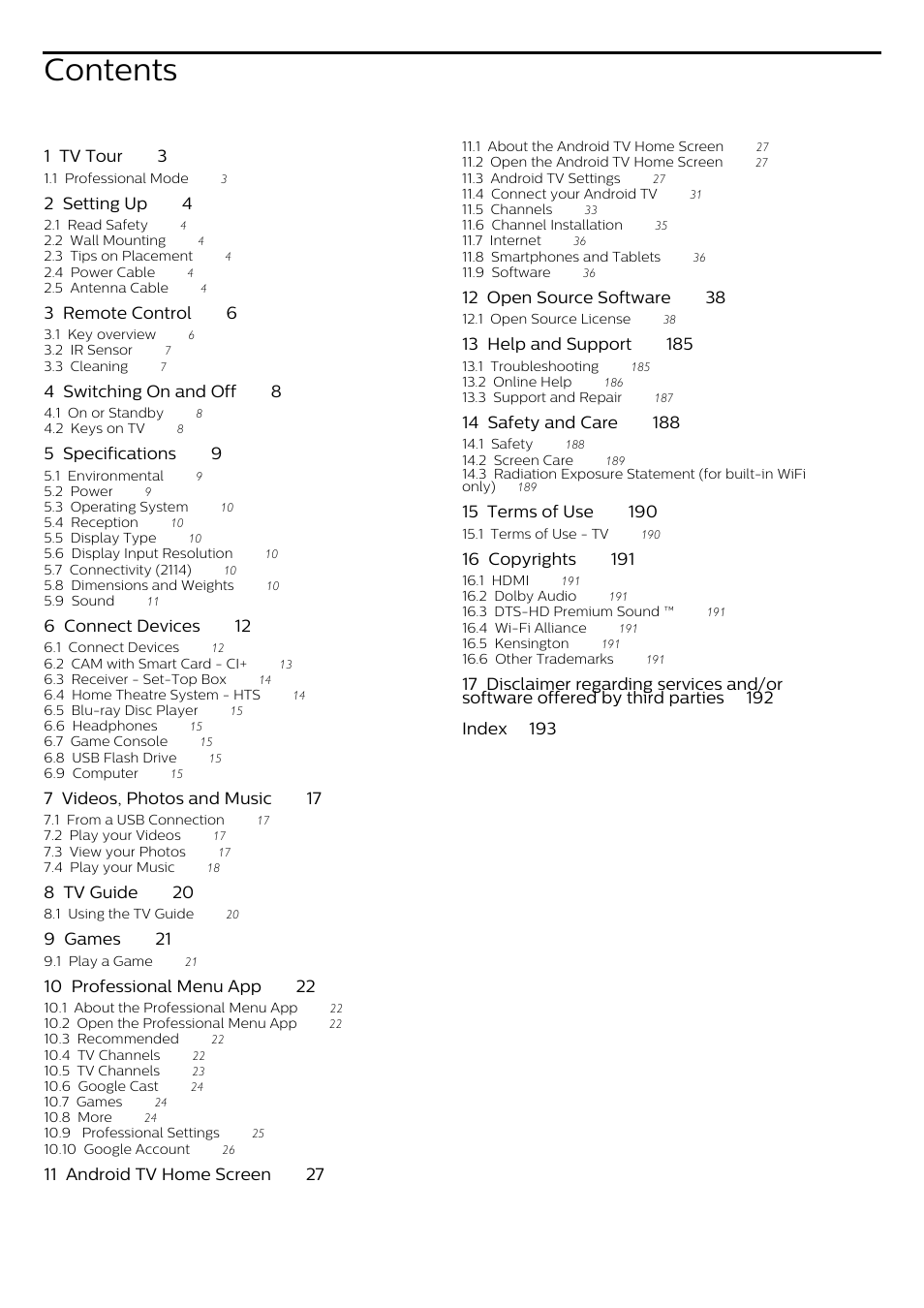 Philips 70" B-Line 70BFL2114 4K UHD Digital Signage Display User Manual | Page 2 / 194