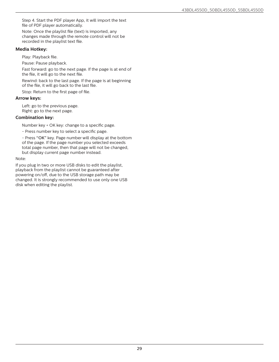 Philips D-Line 55BDL4550D 55" 4K UHD Digital Signage Display User Manual | Page 41 / 71