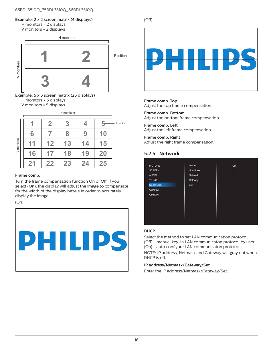 Network | Philips Q-Line 86BDL3510Q 86" 4K Digital Signage Display User Manual | Page 29 / 42