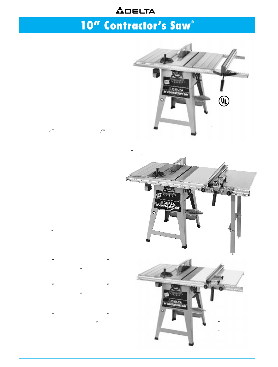 10” contractor’s saw | Delta 36-751 User Manual | Page 2 / 30