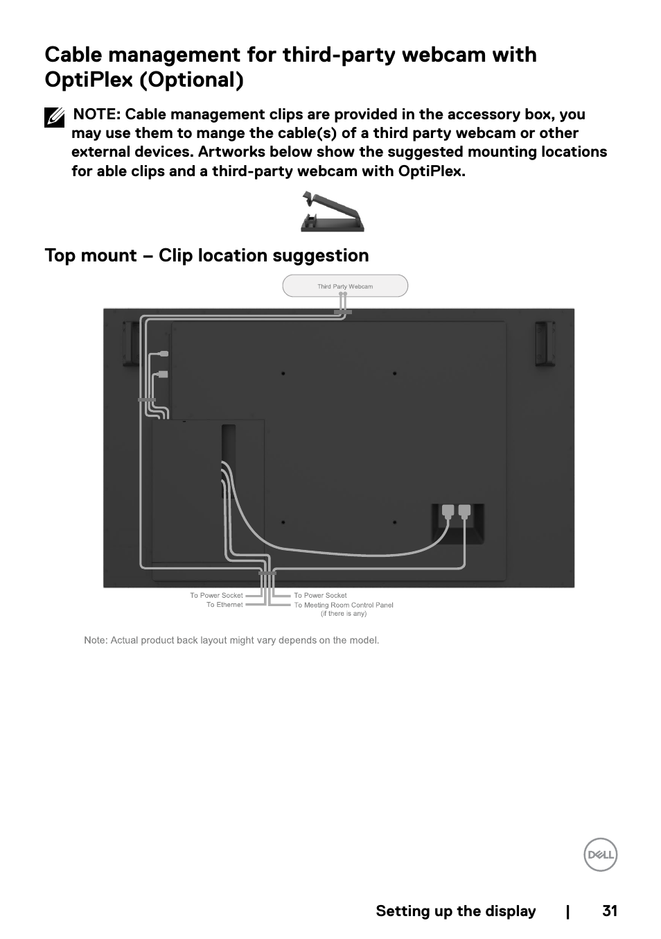 Dell P5524QT 55" UHD 4K Touchscreen Commercial Monitor User Manual | Page 31 / 75