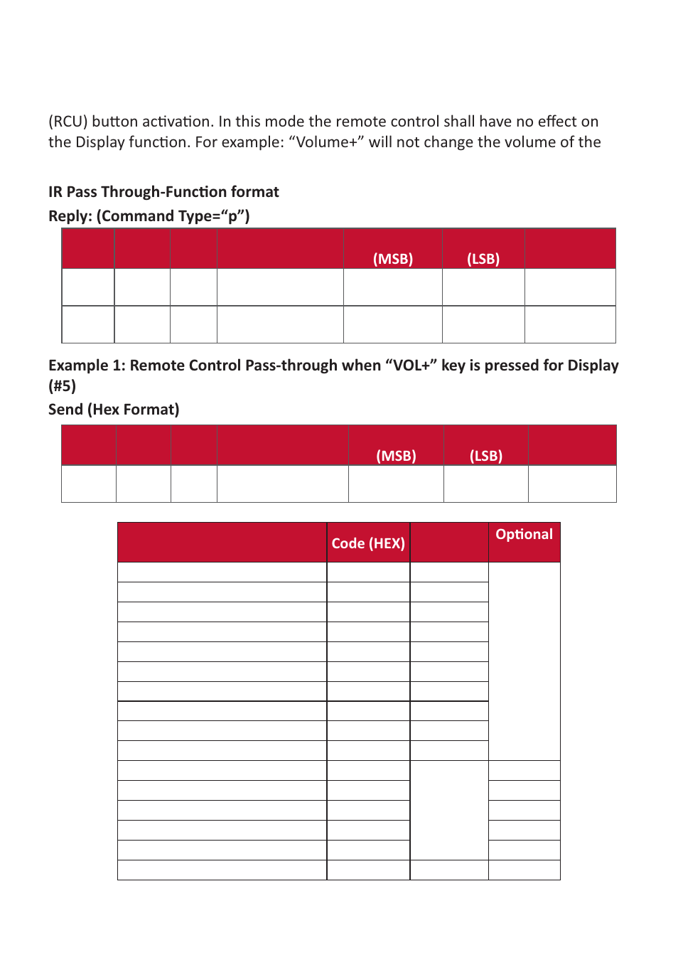 Remote control pass-through mode | VIEWSONIC ViewBoard 55" UHD 4K Interactive Display User Manual | Page 120 / 139