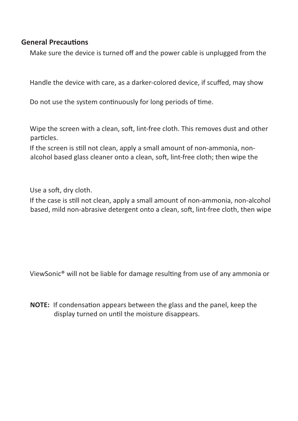 Maintenance | VIEWSONIC ViewBoard 55" UHD 4K Interactive Display User Manual | Page 127 / 139