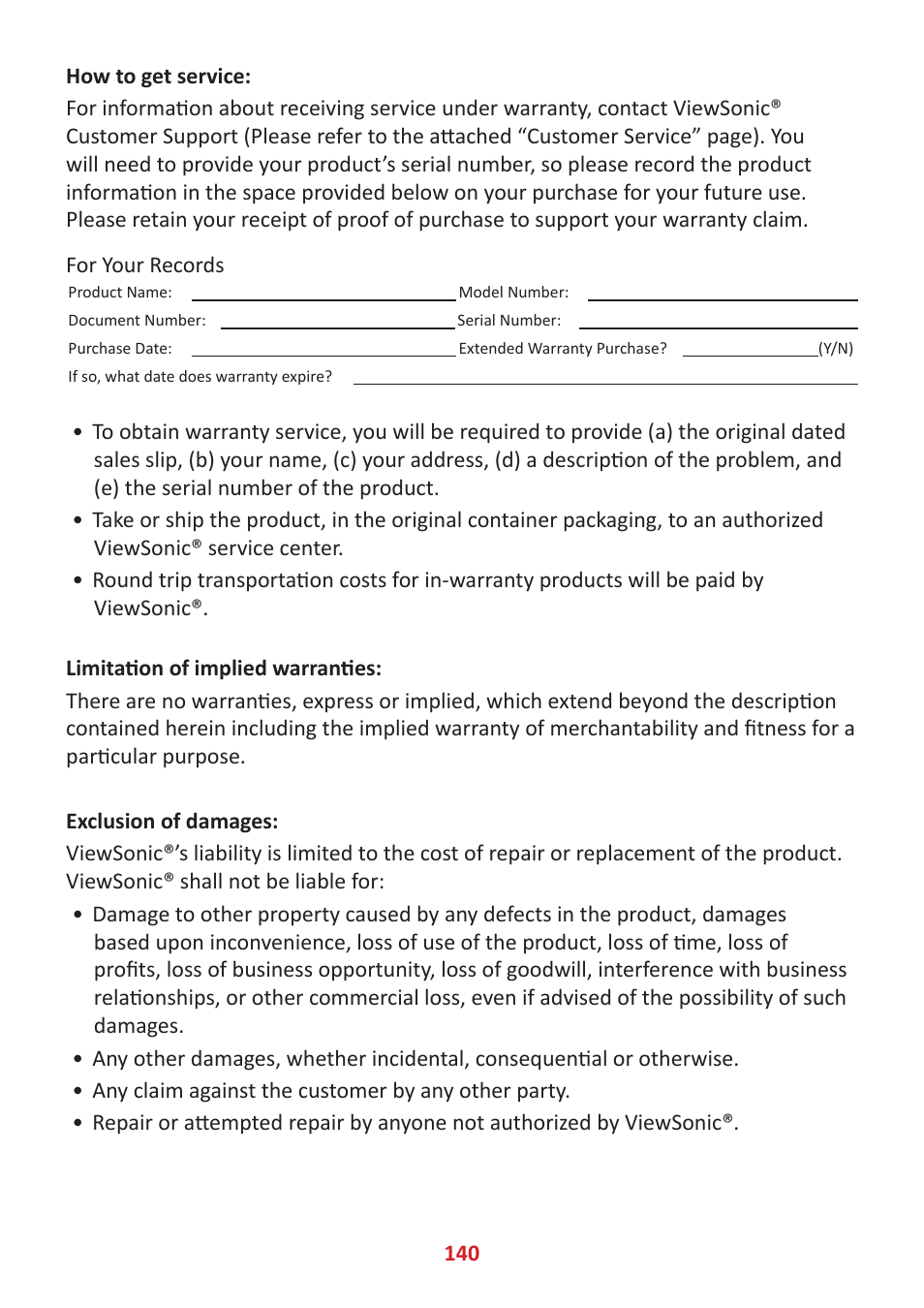 VIEWSONIC ViewBoard IFP8662 86" 4K Interactive Display User Manual | Page 140 / 142