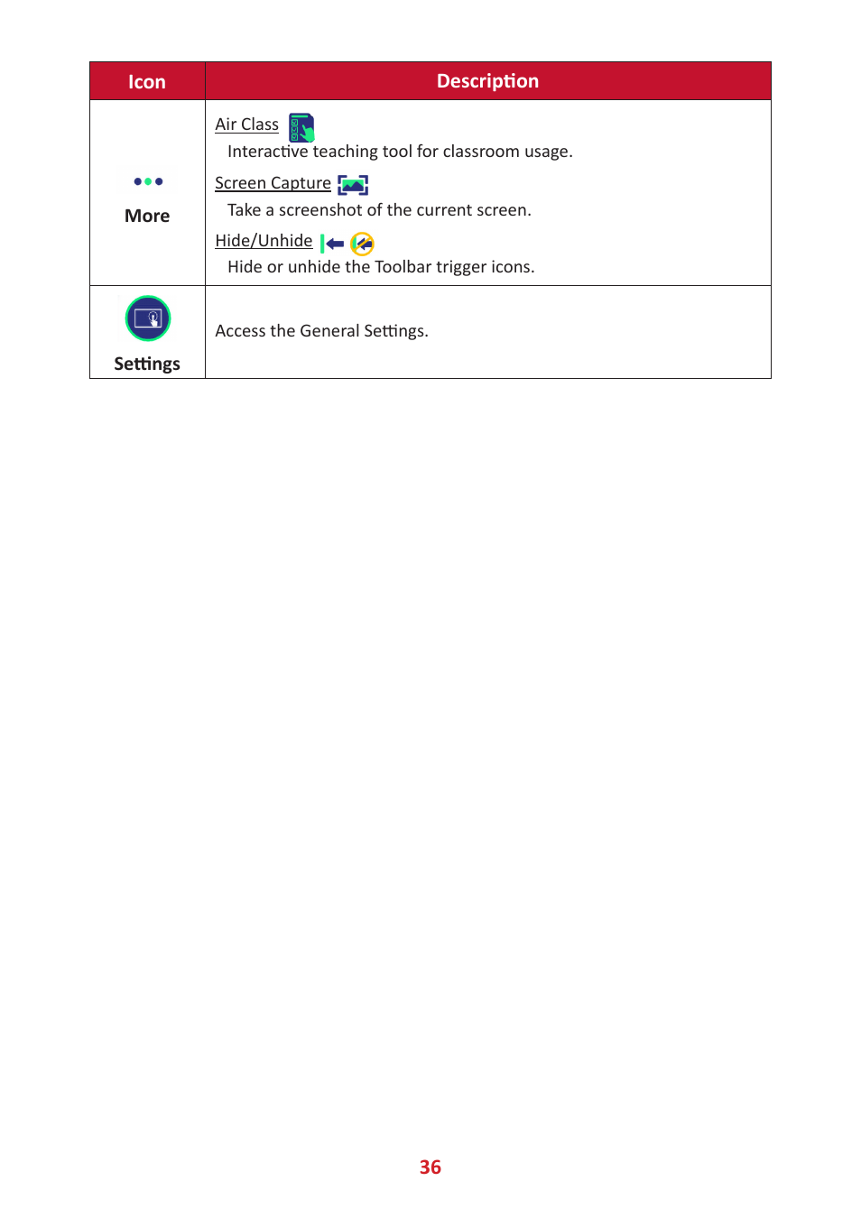 VIEWSONIC ViewBoard IFP8662 86" 4K Interactive Display User Manual | Page 36 / 142