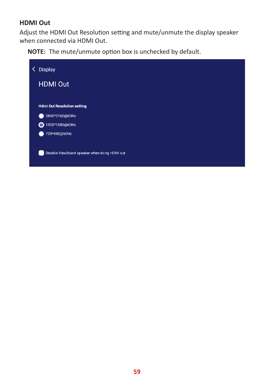 VIEWSONIC ViewBoard IFP8662 86" 4K Interactive Display User Manual | Page 59 / 142