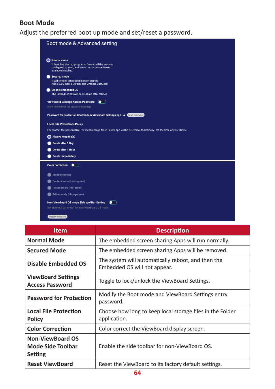 VIEWSONIC ViewBoard IFP8662 86" 4K Interactive Display User Manual | Page 64 / 142
