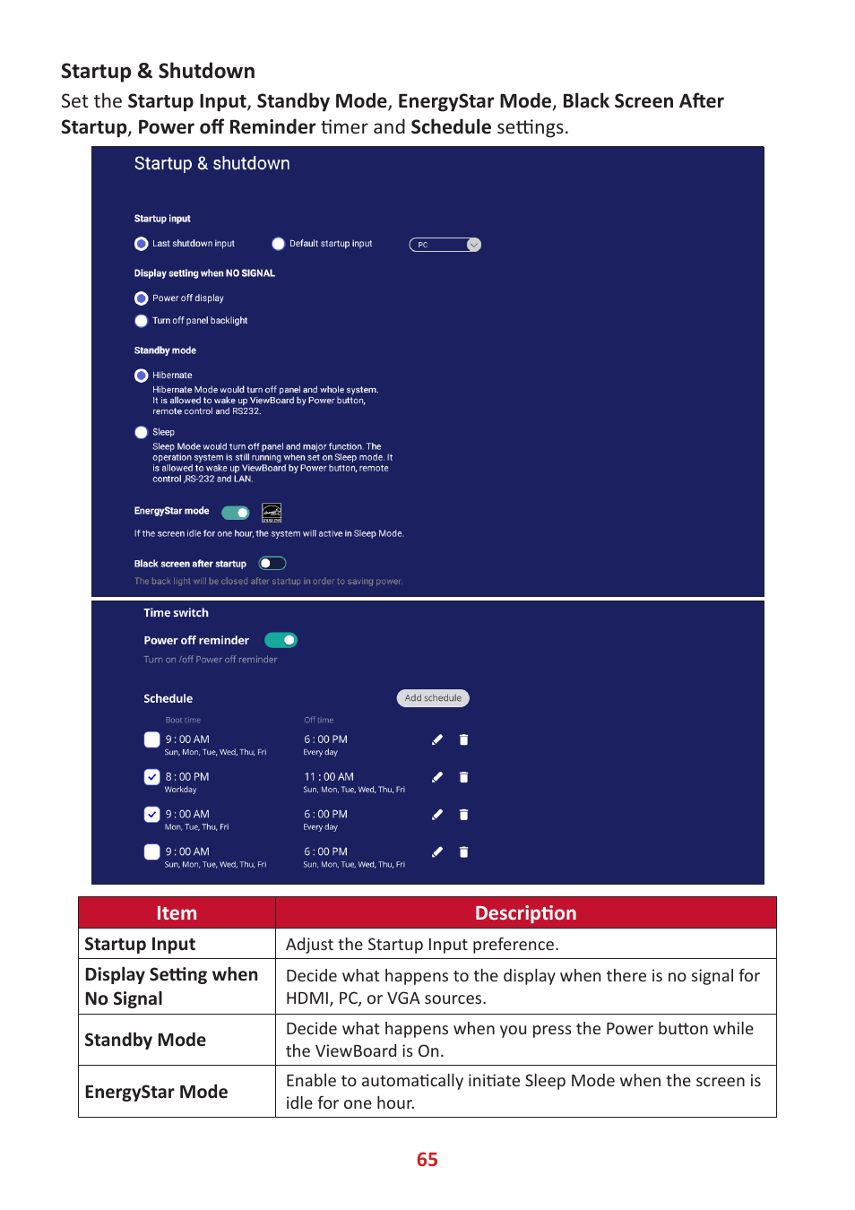 VIEWSONIC ViewBoard IFP8662 86" 4K Interactive Display User Manual | Page 65 / 142