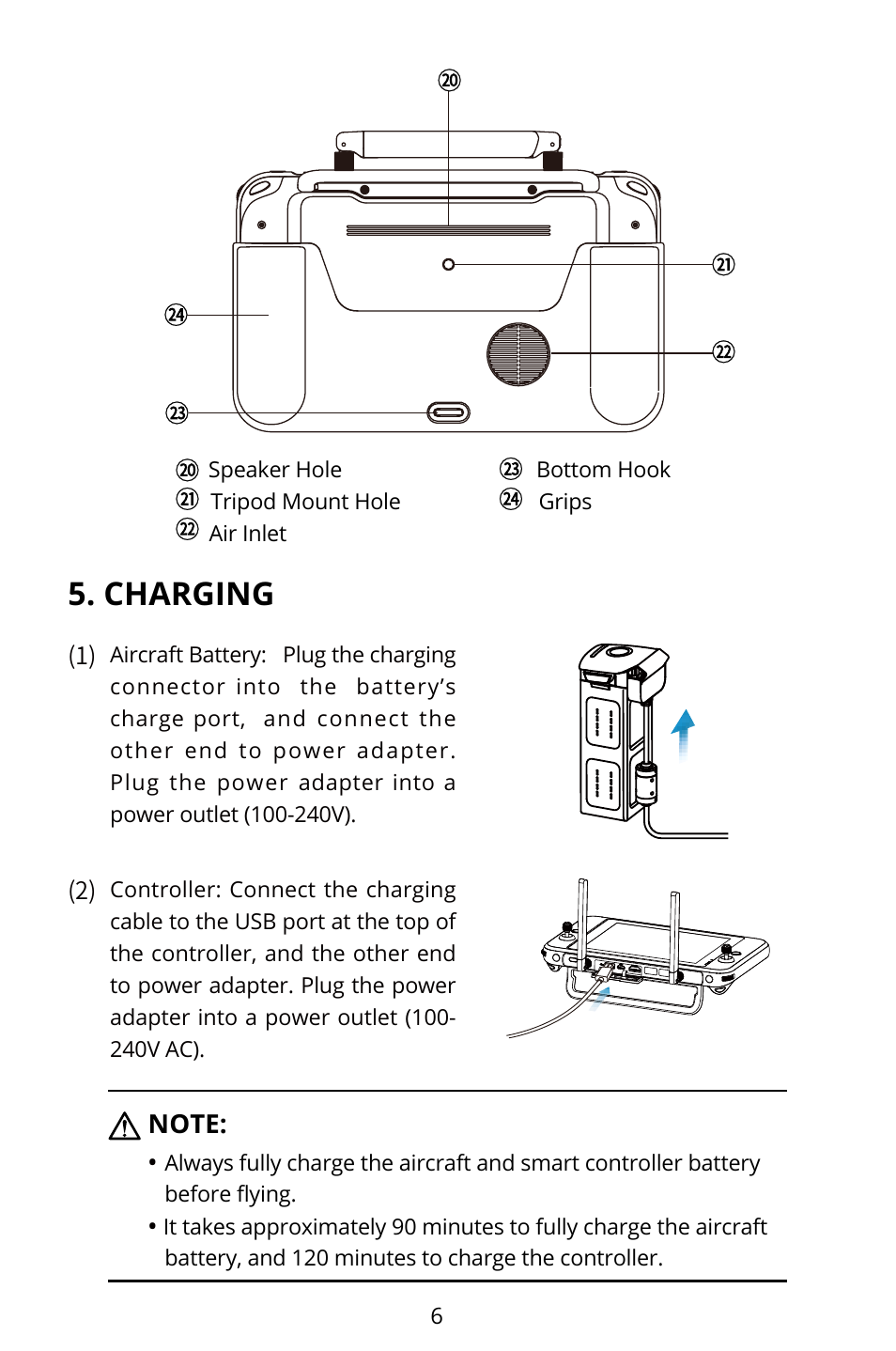 Charging | Autel Robotics EVO II Dual 640T Enterprise Bundle V3 Drone with Thermal Imaging User Manual | Page 7 / 17