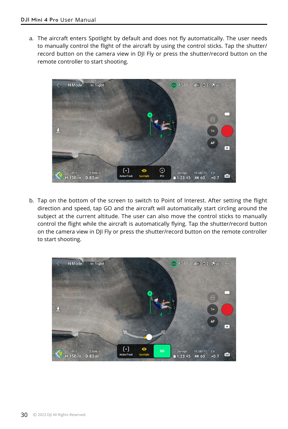 DJI Mini 4 Pro Drone Fly More Combo Plus with RC 2 Controller User Manual | Page 30 / 116
