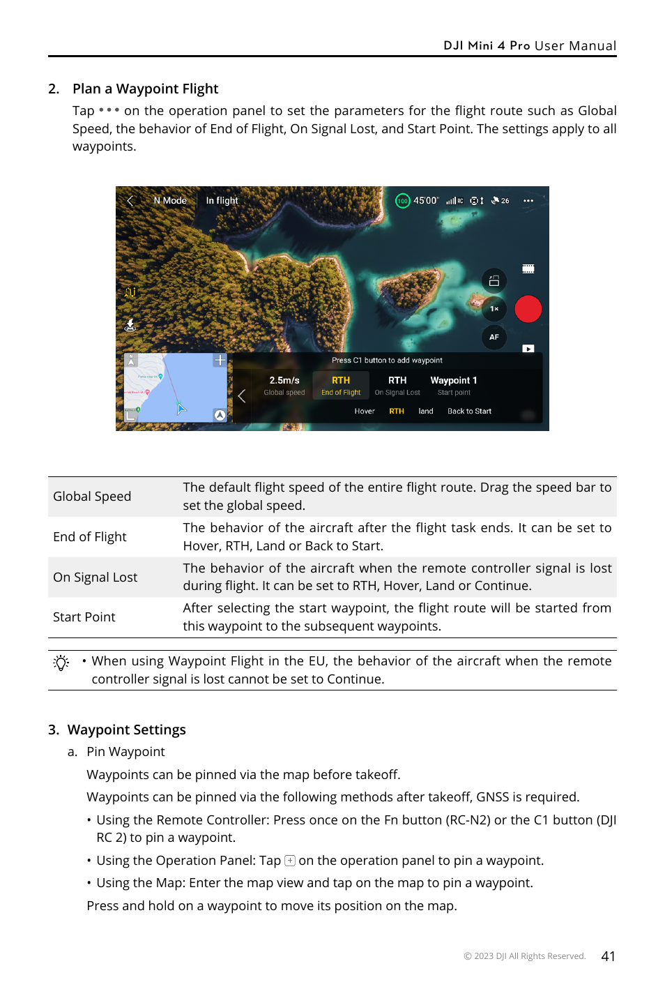 DJI Mini 4 Pro Drone Fly More Combo Plus with RC 2 Controller User Manual | Page 41 / 116