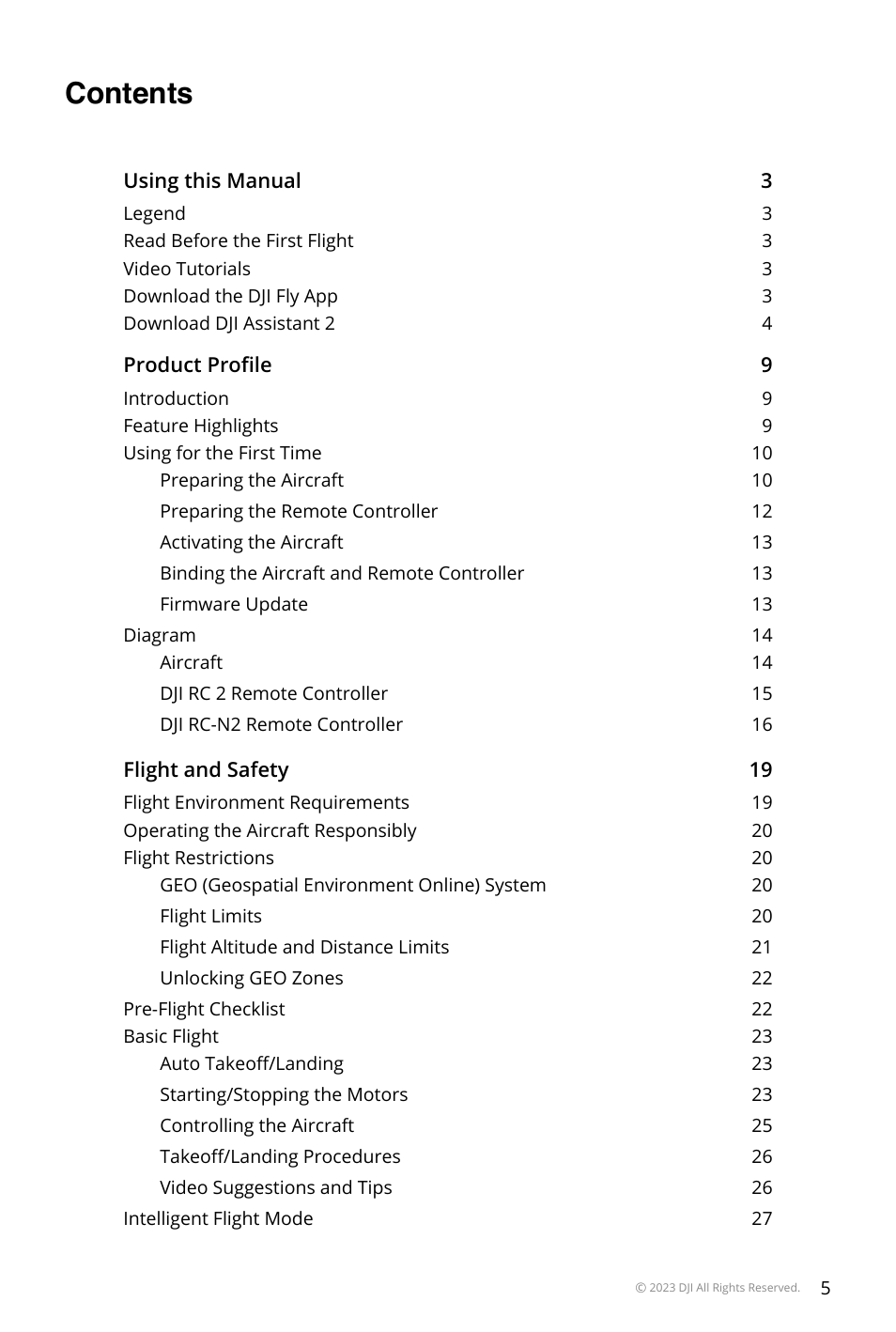 DJI Mini 4 Pro Drone Fly More Combo Plus with RC 2 Controller User Manual | Page 5 / 116