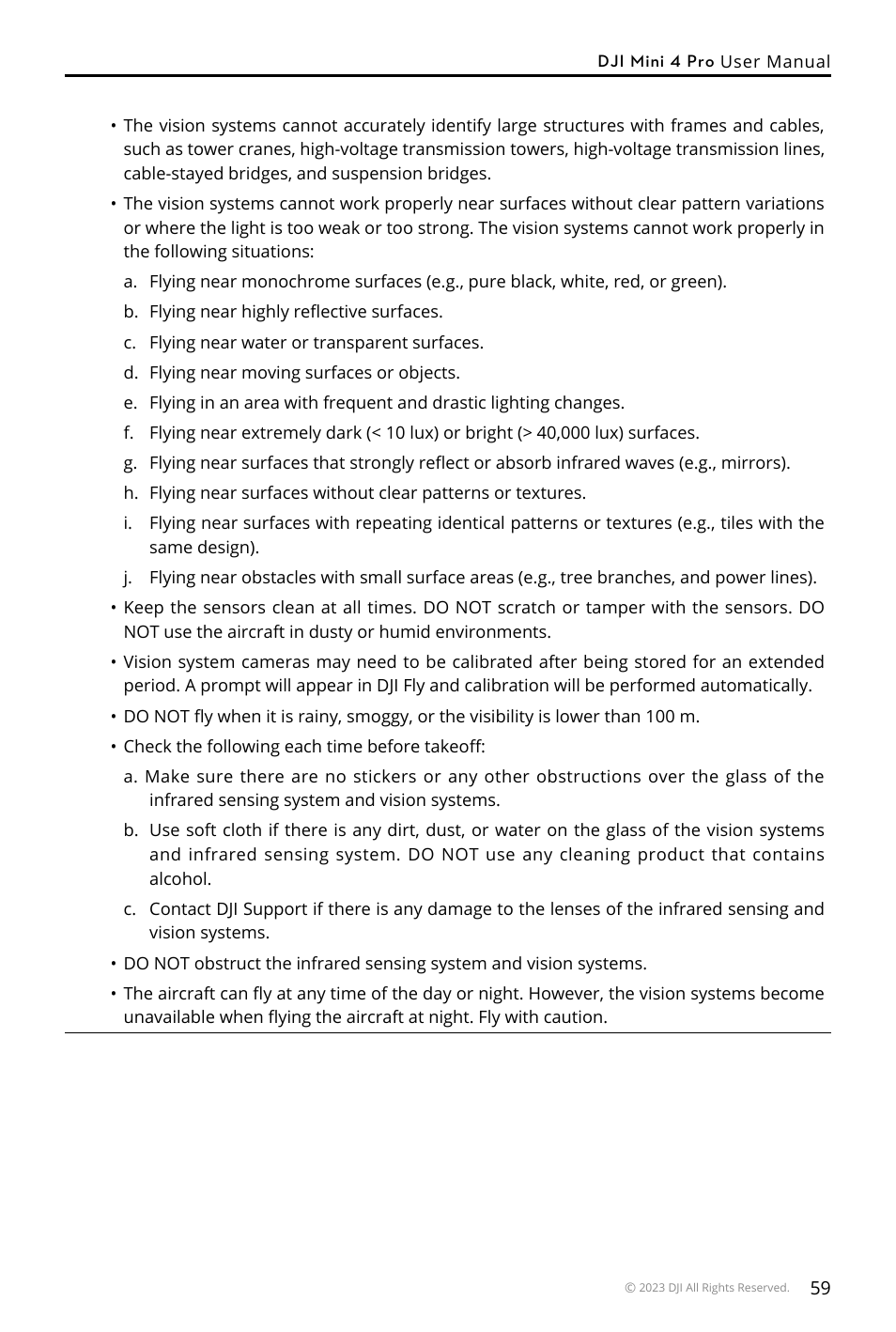 DJI Mini 4 Pro Drone Fly More Combo Plus with RC 2 Controller User Manual | Page 59 / 116