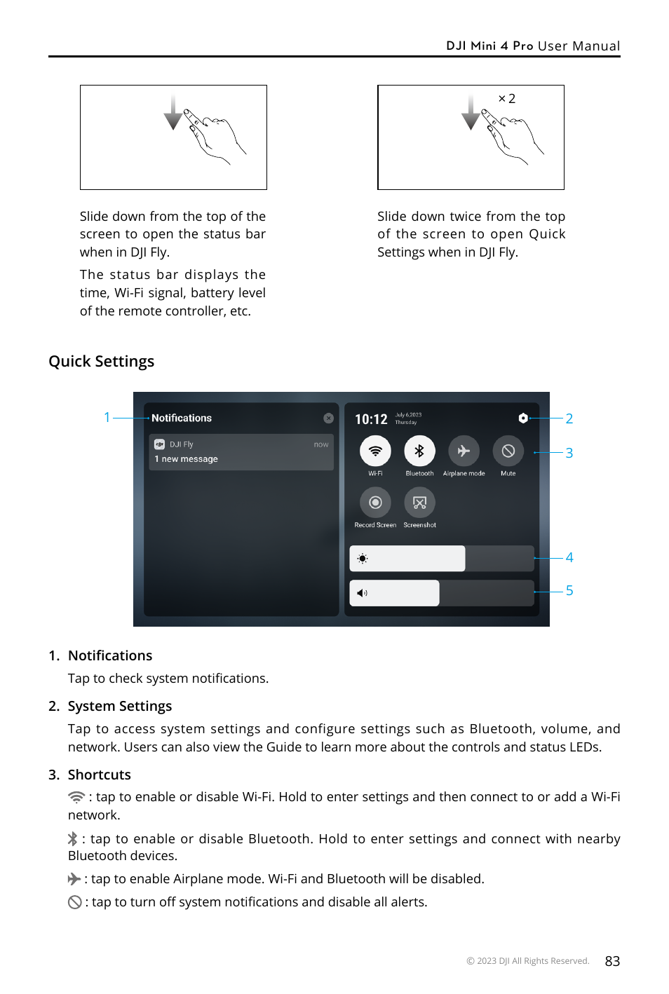 DJI Mini 4 Pro Drone Fly More Combo Plus with RC 2 Controller User Manual | Page 83 / 116