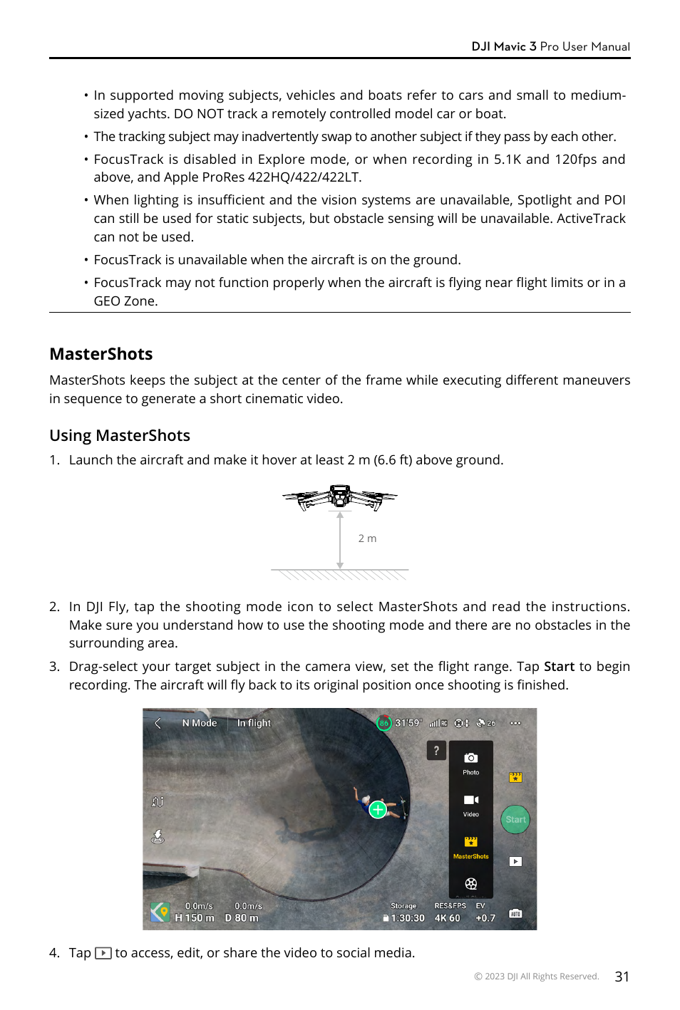 Mastershots, Mastershots 31 | DJI Mavic 3 Pro Drone with Fly More Combo & RC User Manual | Page 31 / 115