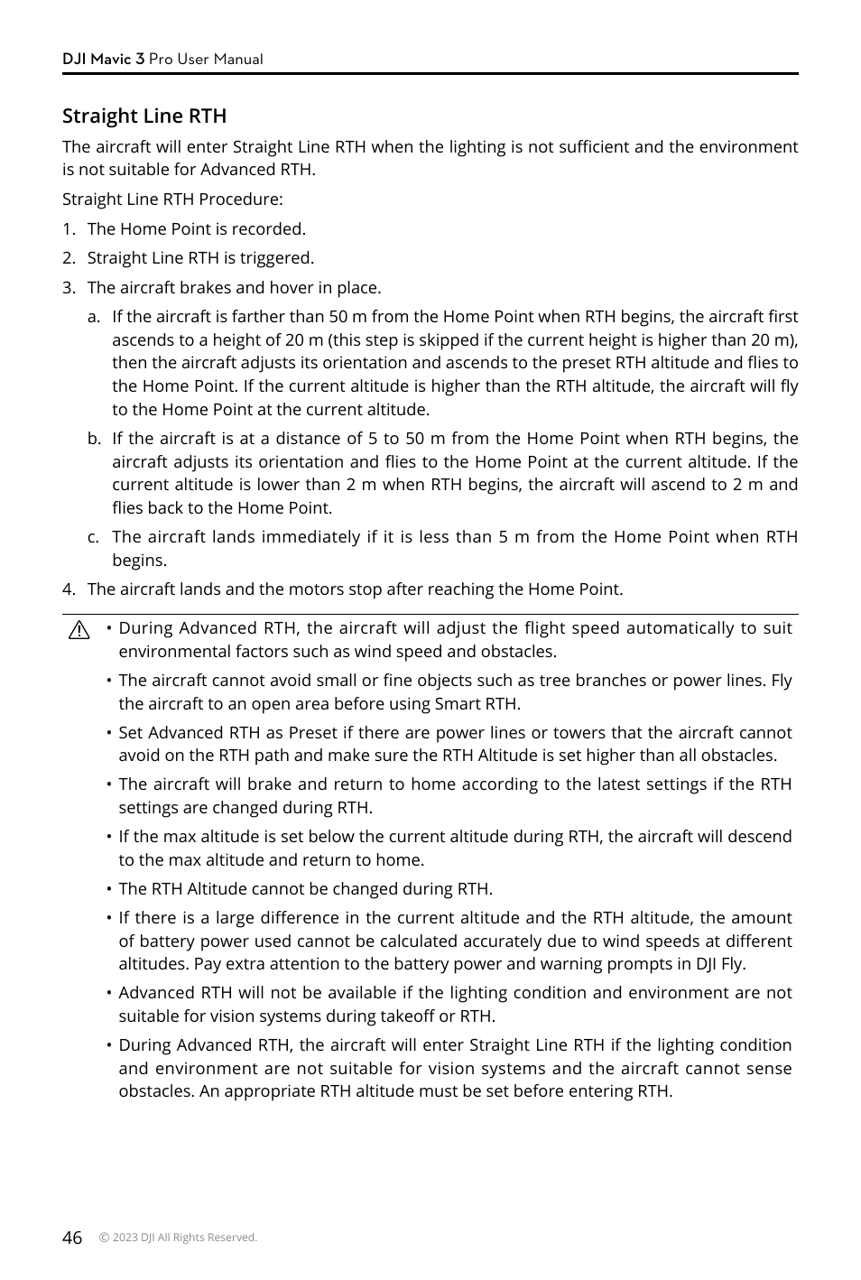 DJI Mavic 3 Pro Drone with Fly More Combo & RC User Manual | Page 46 / 115