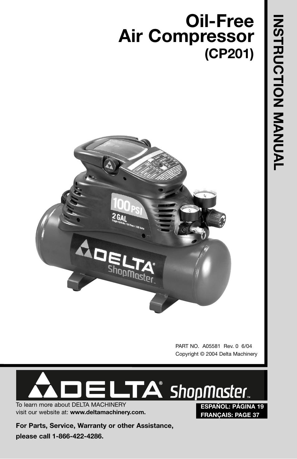 Delta ShopMaster CP201 User Manual | 56 pages