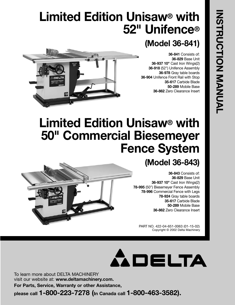 Delta 36-841 User Manual | 40 pages