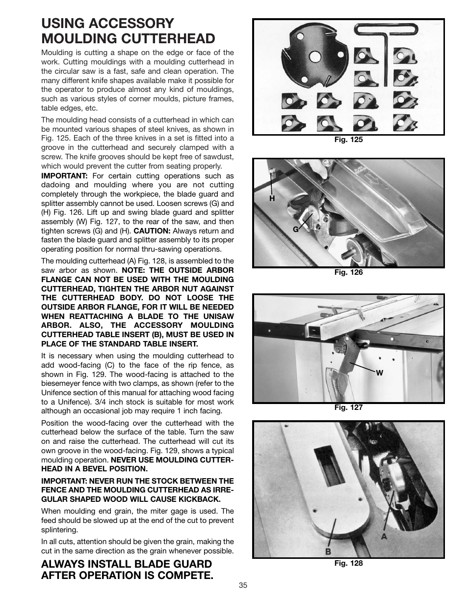 Using accessory moulding cutterhead | Delta 36-841 User Manual | Page 35 / 40
