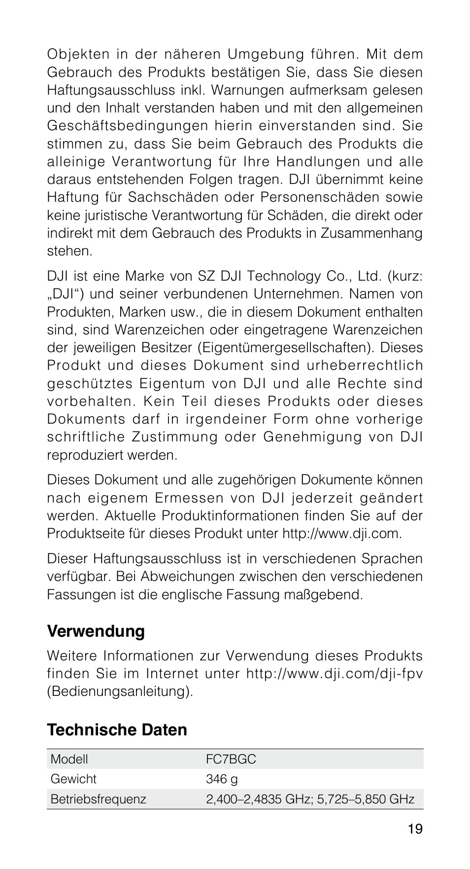 DJI FPV Drone (Combo) User Manual | Page 20 / 39