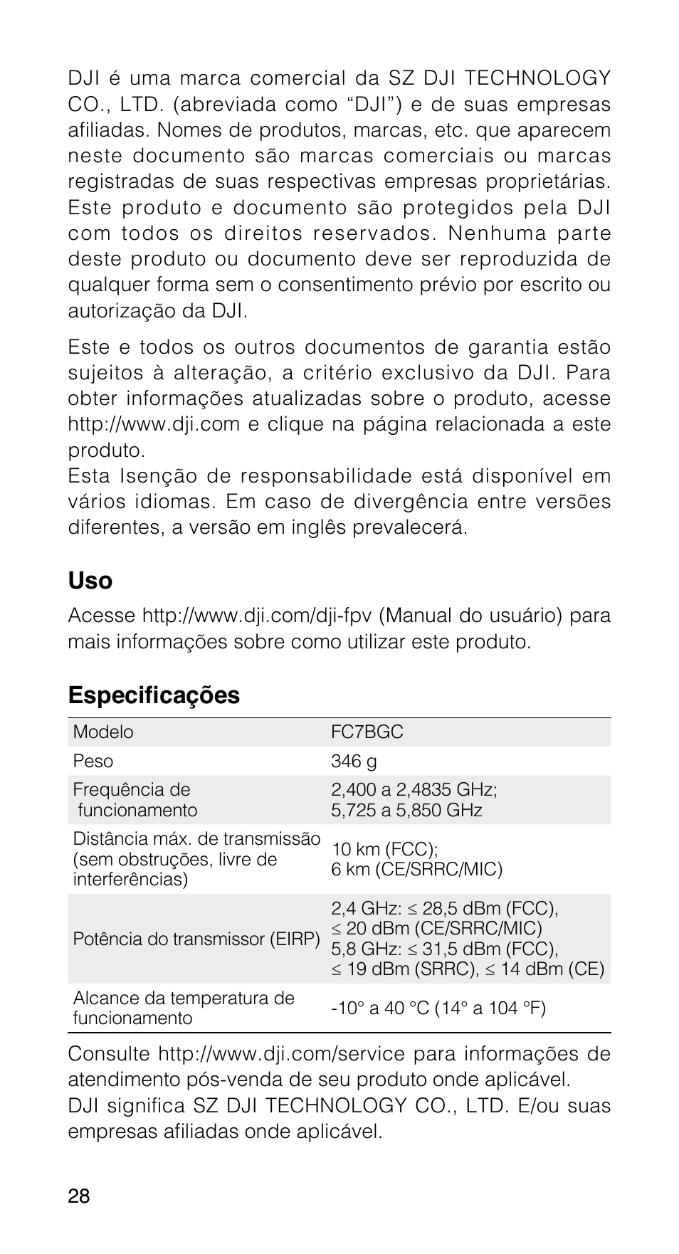 DJI FPV Drone (Combo) User Manual | Page 29 / 39