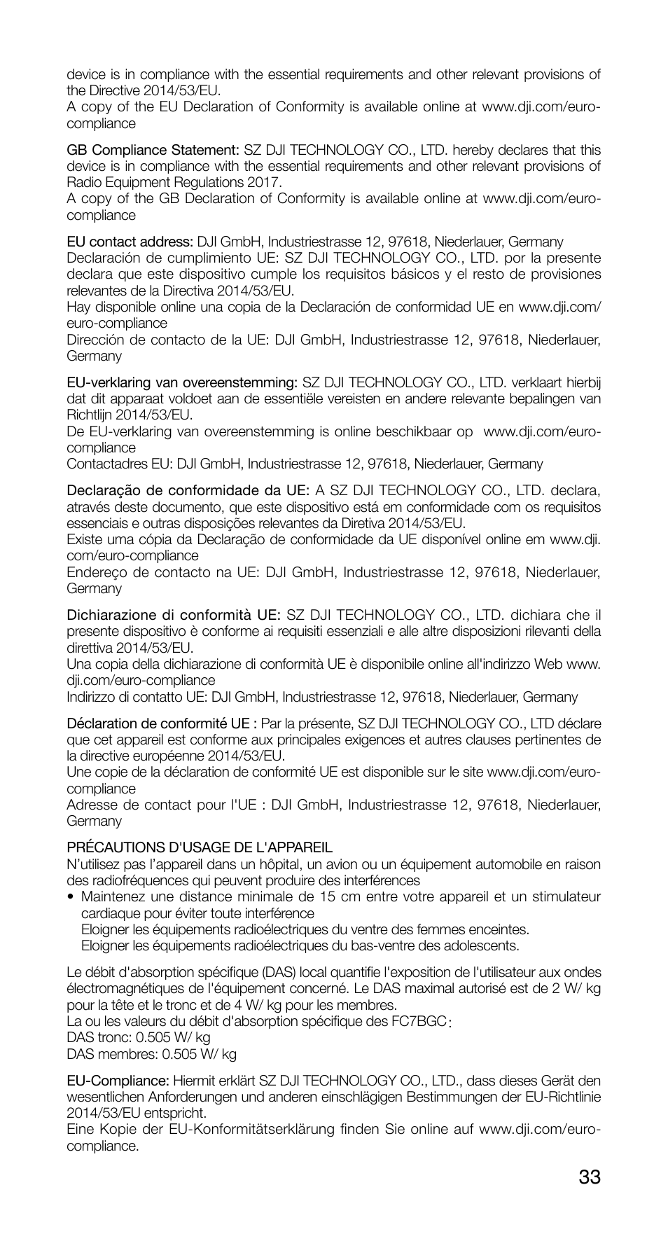 DJI FPV Drone (Combo) User Manual | Page 34 / 39