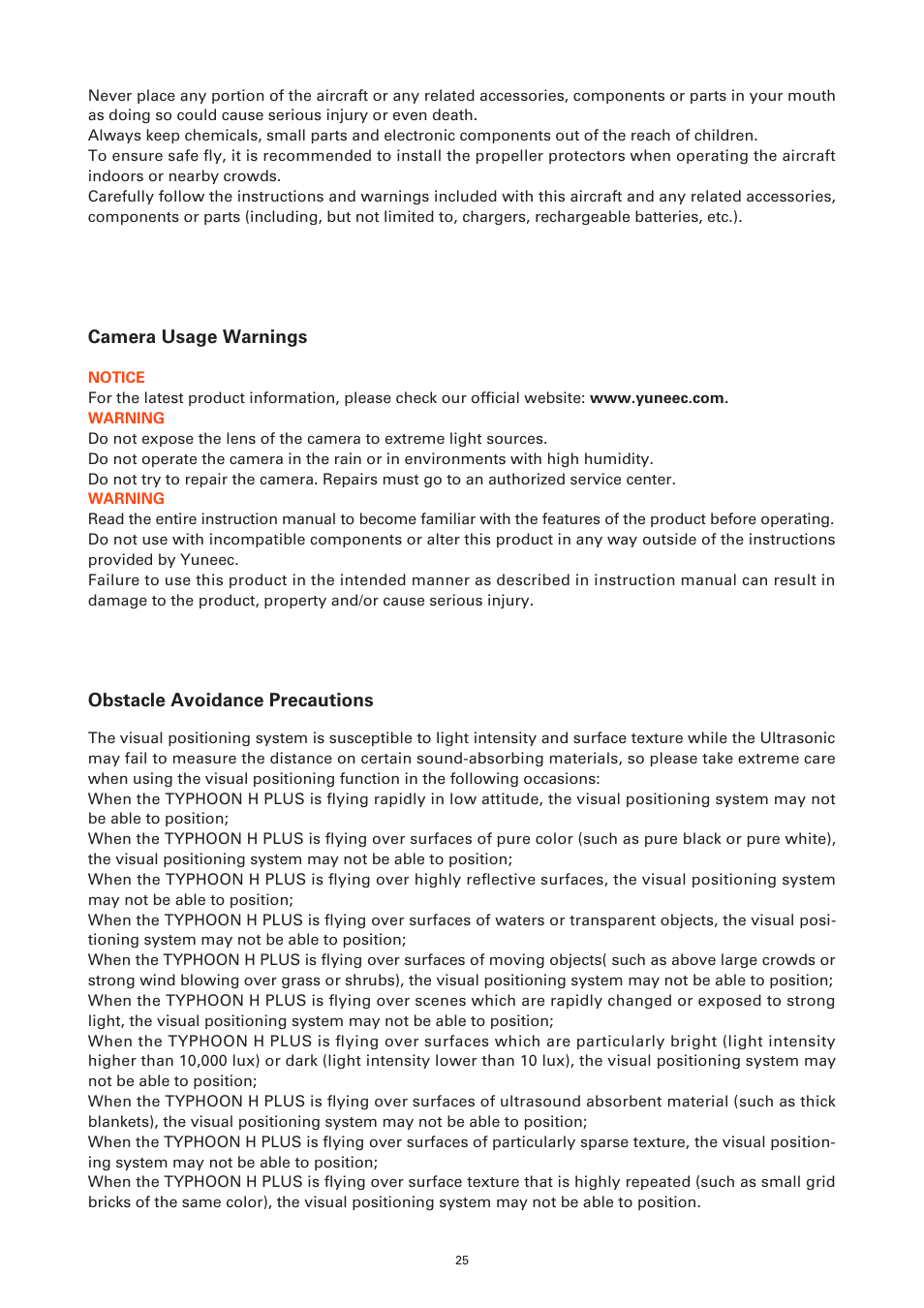 YUNEEC Typhoon H Plus Hexacopter User Manual | Page 25 / 28