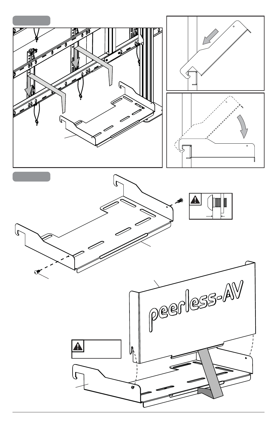 10 h q (2) h g, 11 h | Peerless-AV Modular Video Wall Pedestal Mount for 46 to 55" Displays (3x2 Configuration) User Manual | Page 17 / 20