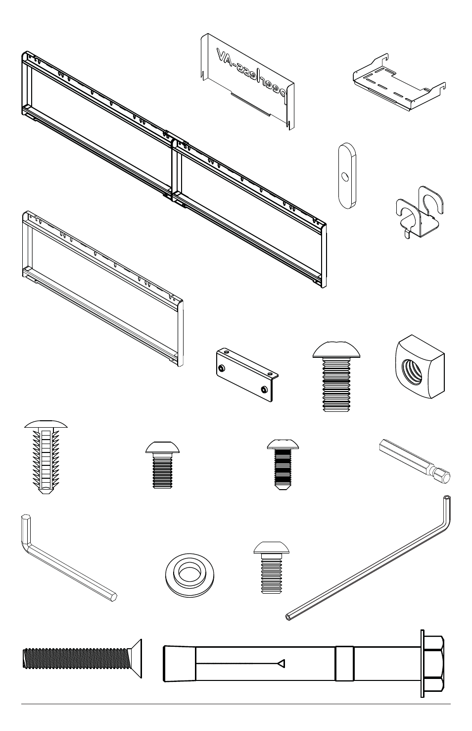 L (2), W (1), G (1) | K (4), I (2), N (68), O (28), P (8), Q (14), S (1) | Peerless-AV Modular Video Wall Pedestal Mount for 46 to 55" Displays (3x2 Configuration) User Manual | Page 5 / 20
