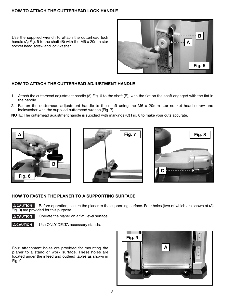 Delta 13" PORTABLE PLANER 22-590 User Manual | Page 8 / 52