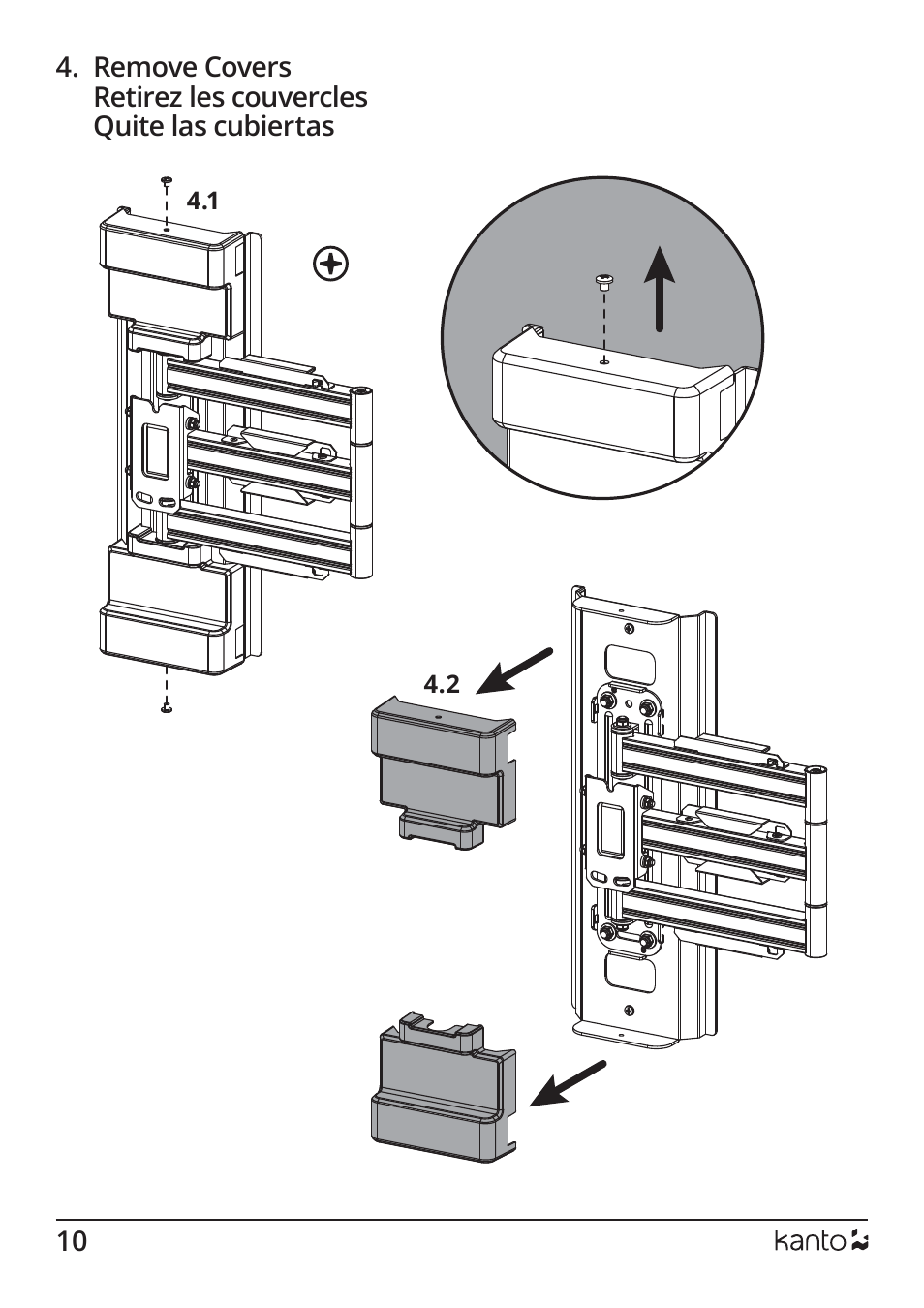 Kanto Living PSC350 Full-Motion Column & Pillar Mount for 37 to 75" Displays User Manual | Page 10 / 24