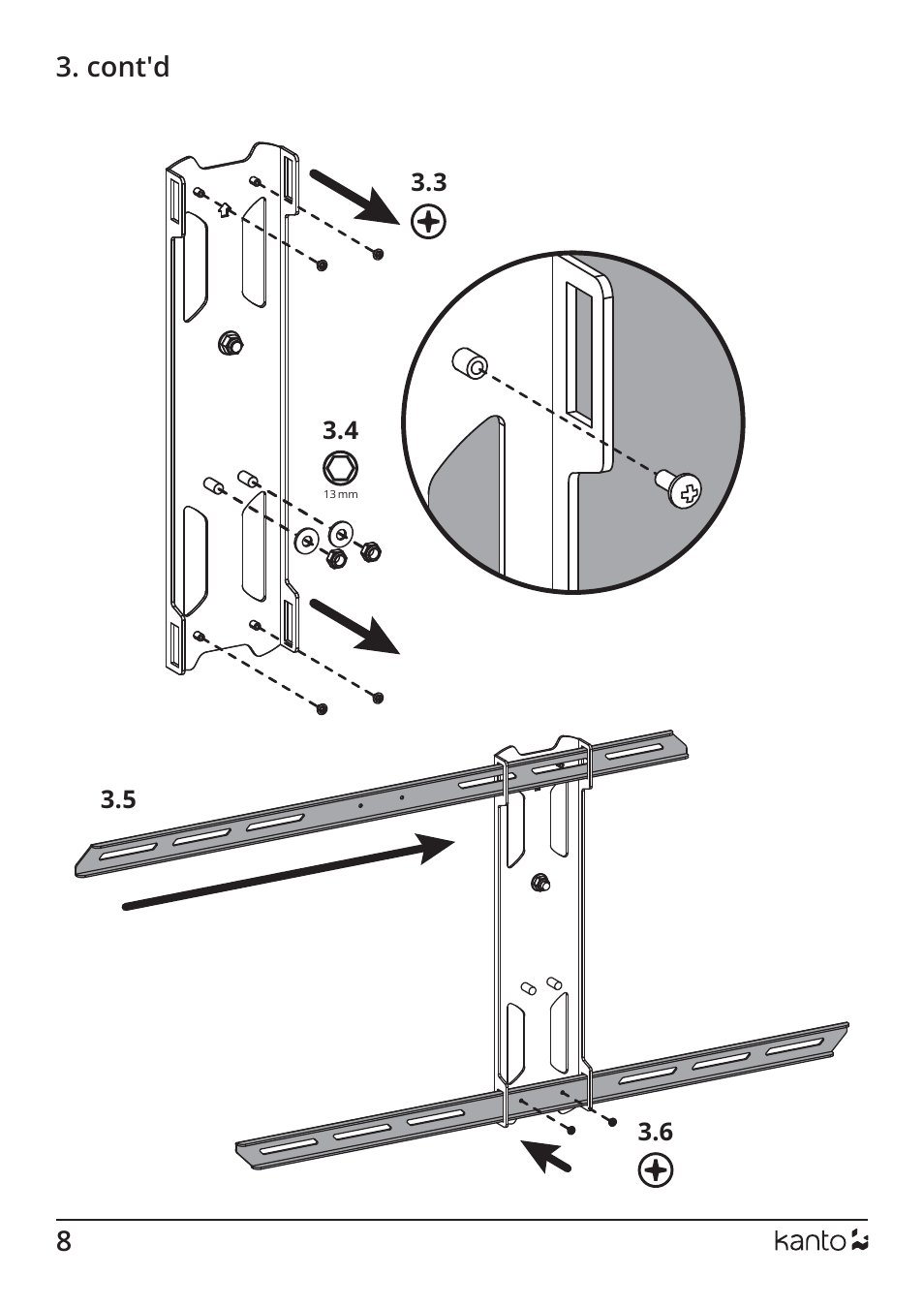 Cont'd | Kanto Living PSC350 Full-Motion Column & Pillar Mount for 37 to 75