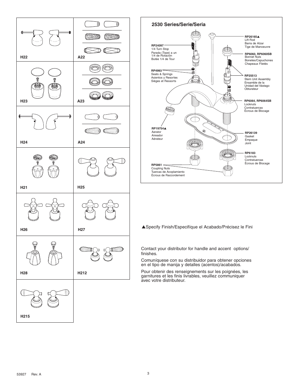 2530 series/serie/seria | Delta 2500 Series User Manual | Page 3 / 8