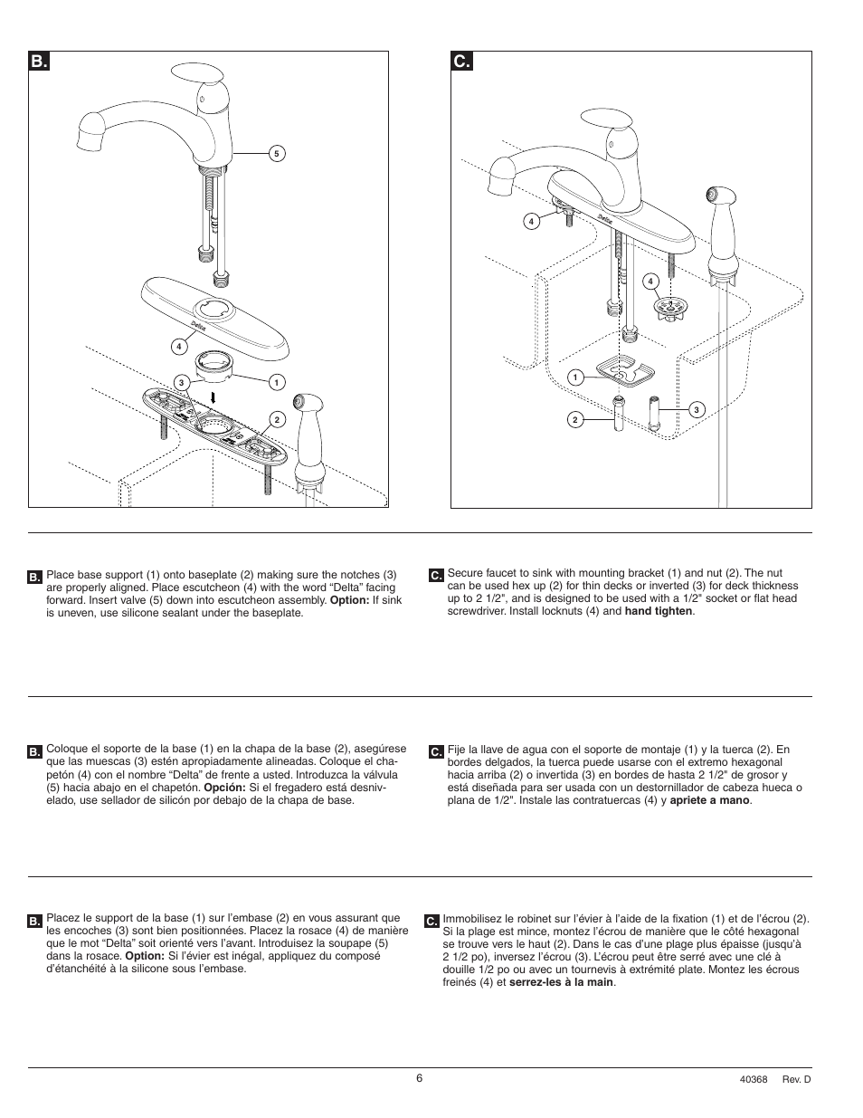 B. c | Delta 488 Series User Manual | Page 6 / 8