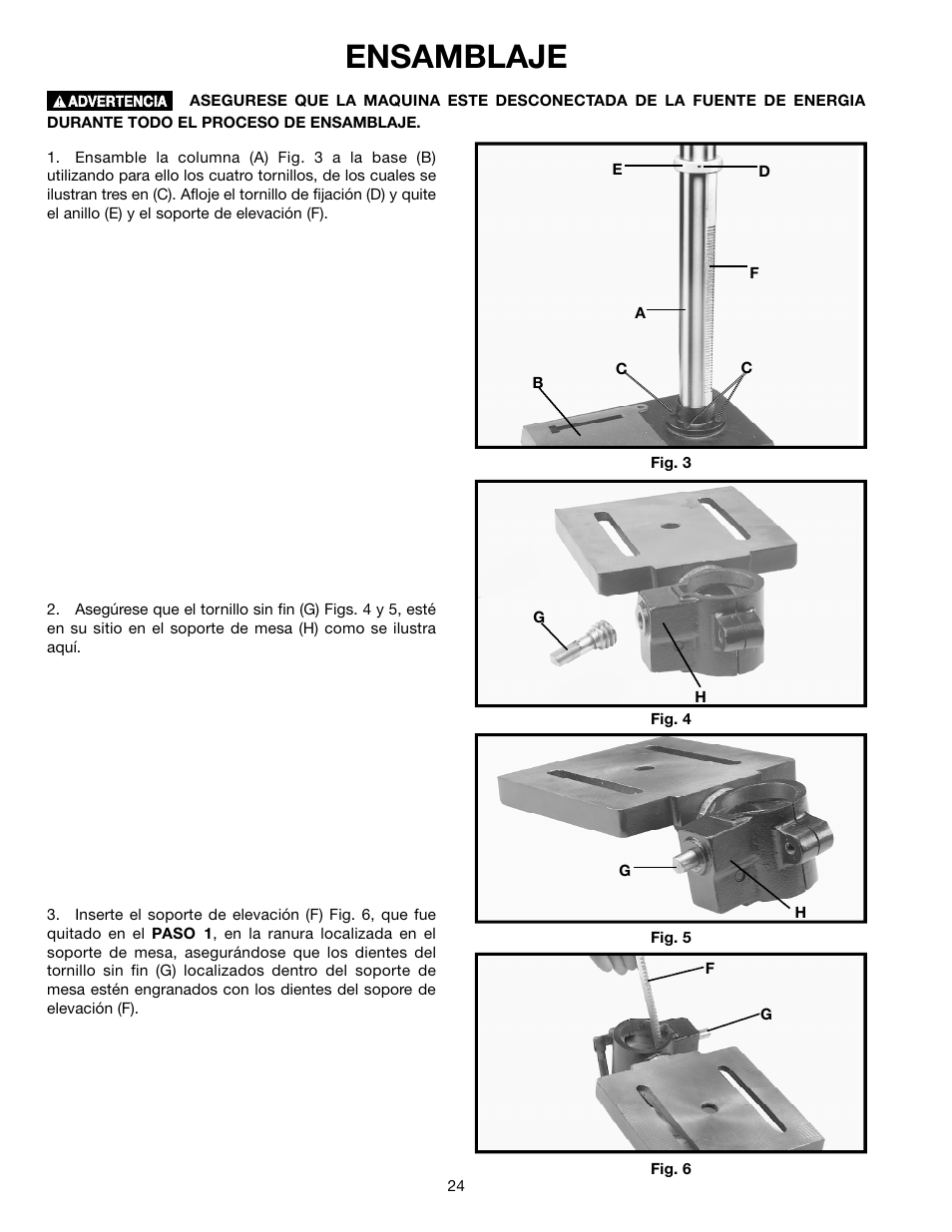 Ensamblaje | Delta ShopMaster 638517-00 User Manual | Page 24 / 51