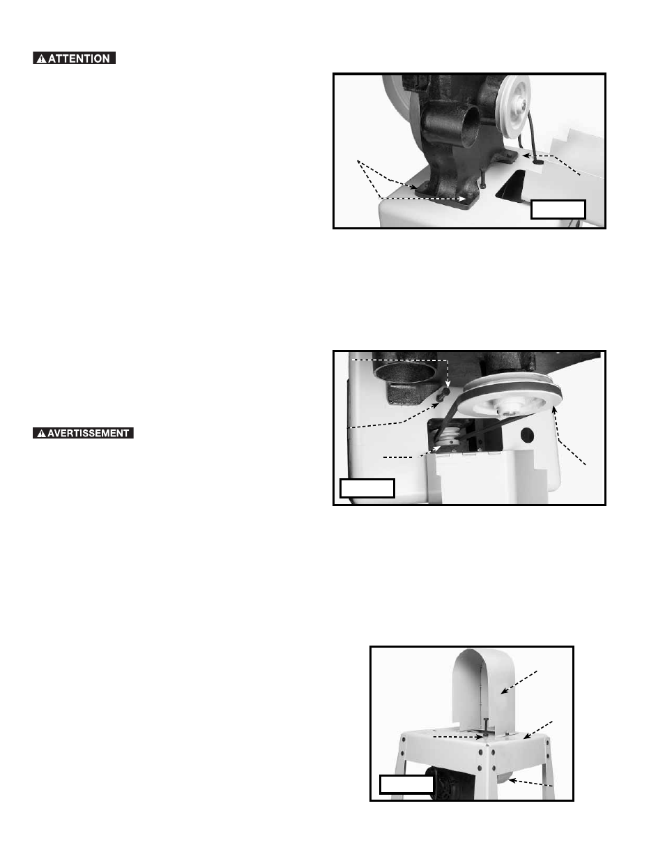 Assemblage des protecteurs de poulie | Delta 28-276 User Manual | Page 38 / 72