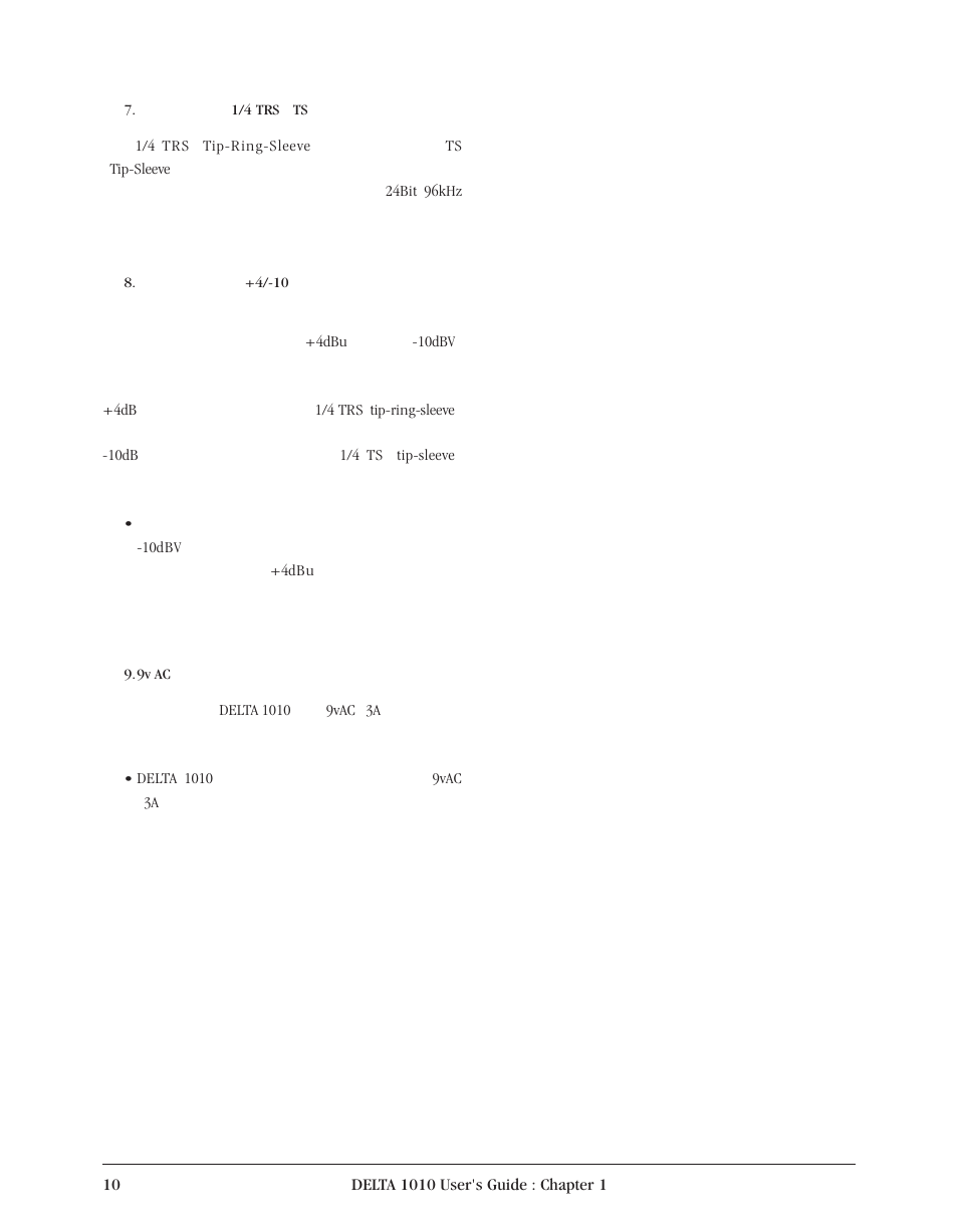 Delta 1010 User Manual | Page 10 / 48