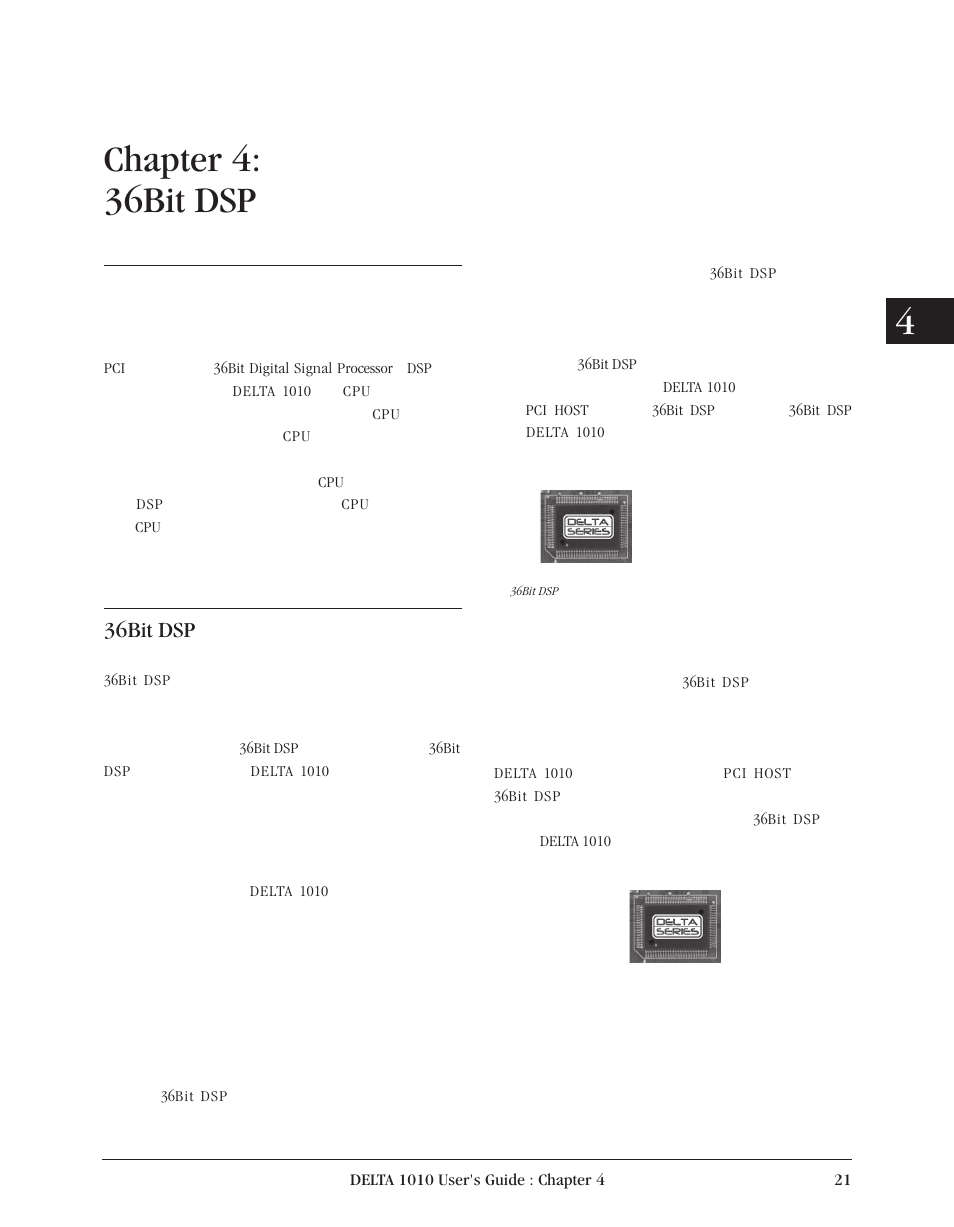 Chapter 4: 36bit dsp, 36bit dsp | Delta 1010 User Manual | Page 21 / 48