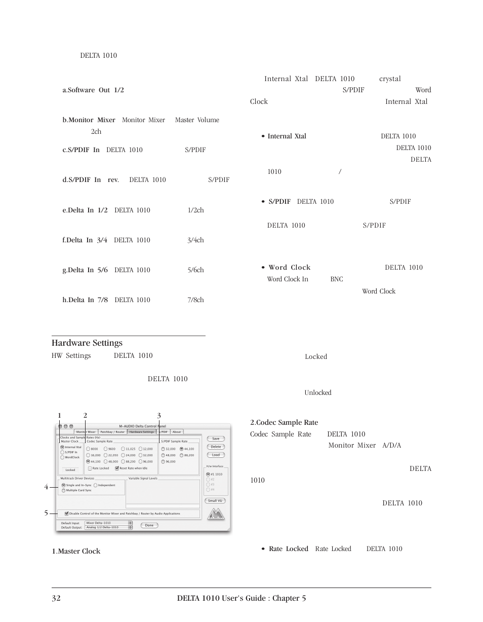 Hardware settings | Delta 1010 User Manual | Page 32 / 48