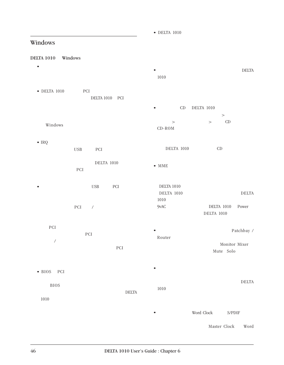 Windows | Delta 1010 User Manual | Page 46 / 48